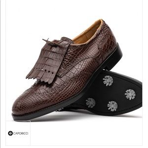 CAPORICCI REAL alligator golf shoes